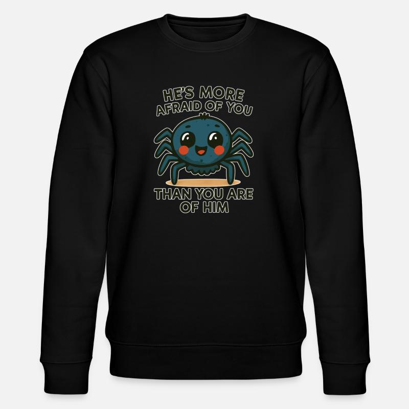 Spinne Niedliche Spinne Karikatur - Stanley/Stella Unisex Bio-Sweatshirt CHANGER  - Schwarz