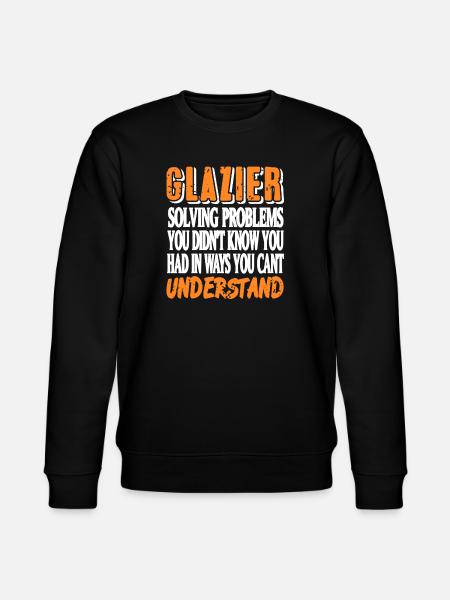 Glazier Nutritional Facts Parody Work Skill Humor - Stanley/Stella CHANGER Unisex Organic Sweatshirt - black
