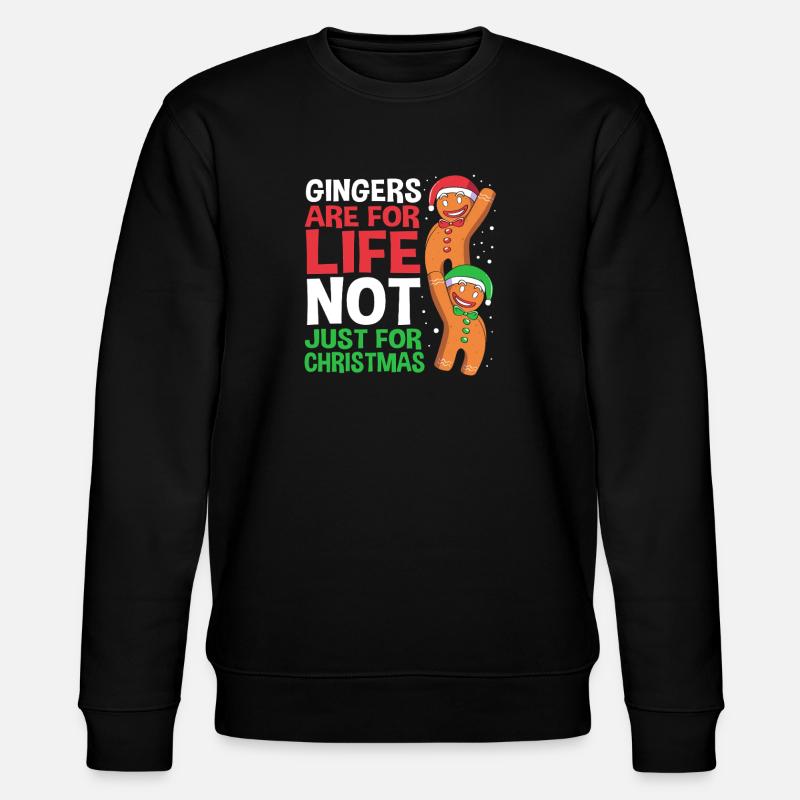 Gingerbread man Christmas gingerbread - Stanley/Stella CHANGER Unisex Organic Sweatshirt - black