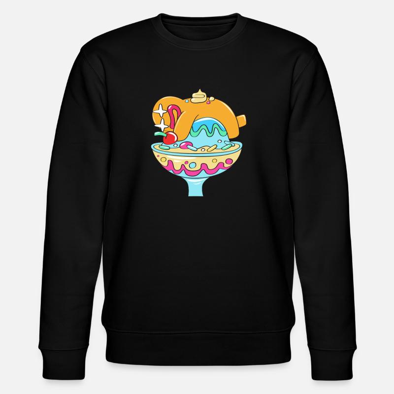 Lebkuchen Weihnachten Lebkuchenmann - Stanley/Stella Unisex Bio-Sweatshirt CHANGER  - Schwarz