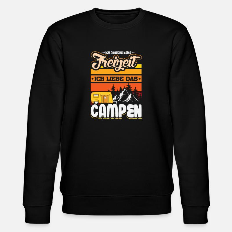 Camper Camping Wohnwagen Spruch - Stanley/Stella Unisex Bio-Sweatshirt CHANGER - Schwarz