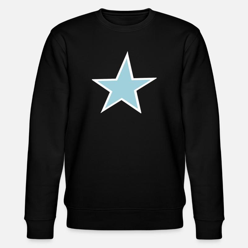 Bright Blue Star Art - Stanley/Stella CHANGER Unisex Organic Sweatshirt - black