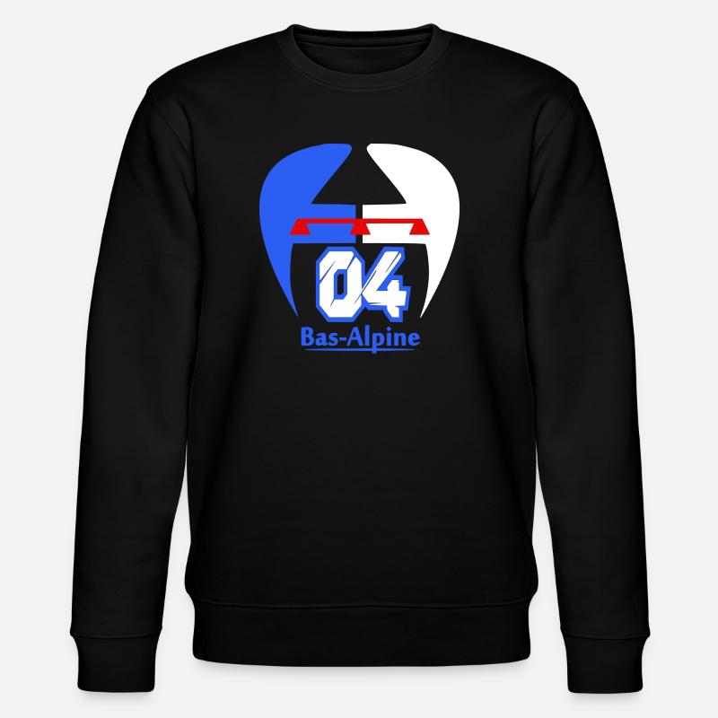 Bas-Alpine 04 logo - Stanley/Stella CHANGER Unisex Organic Sweatshirt - black