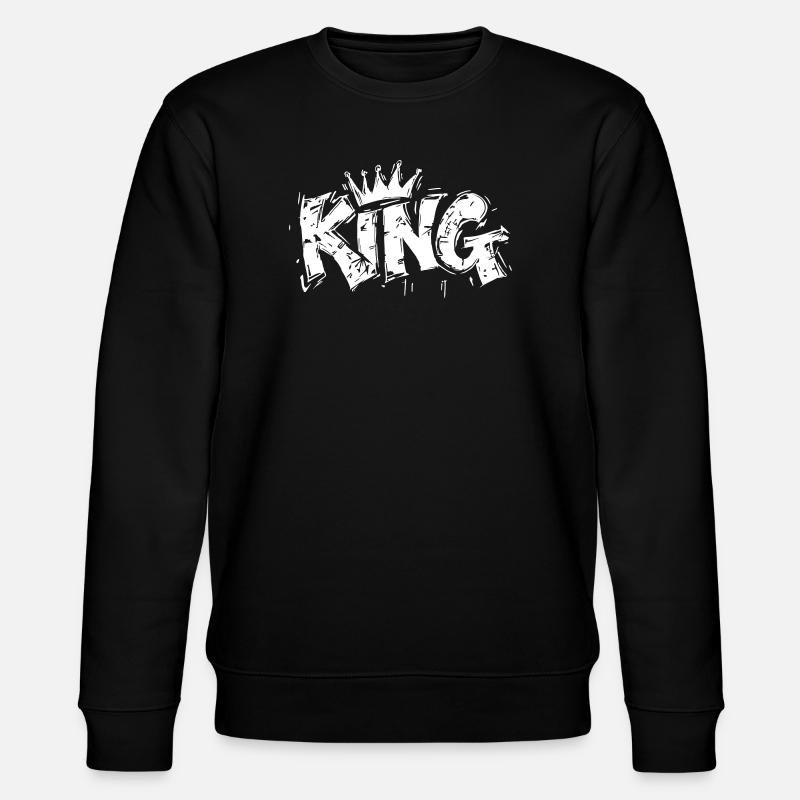 König Schriftzug - Stanley/Stella Unisex Bio-Sweatshirt CHANGER  - Schwarz
