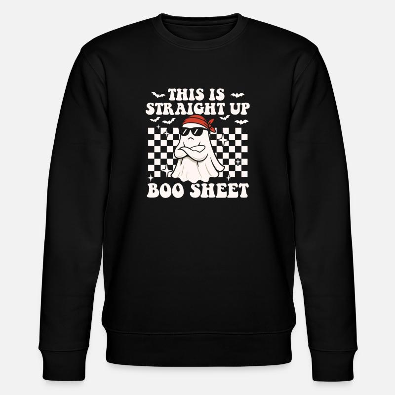C’est carrément Boo Sheet Funny Ghost - Sweat bio CHANGER Stanley/Stella Unisexe - noir