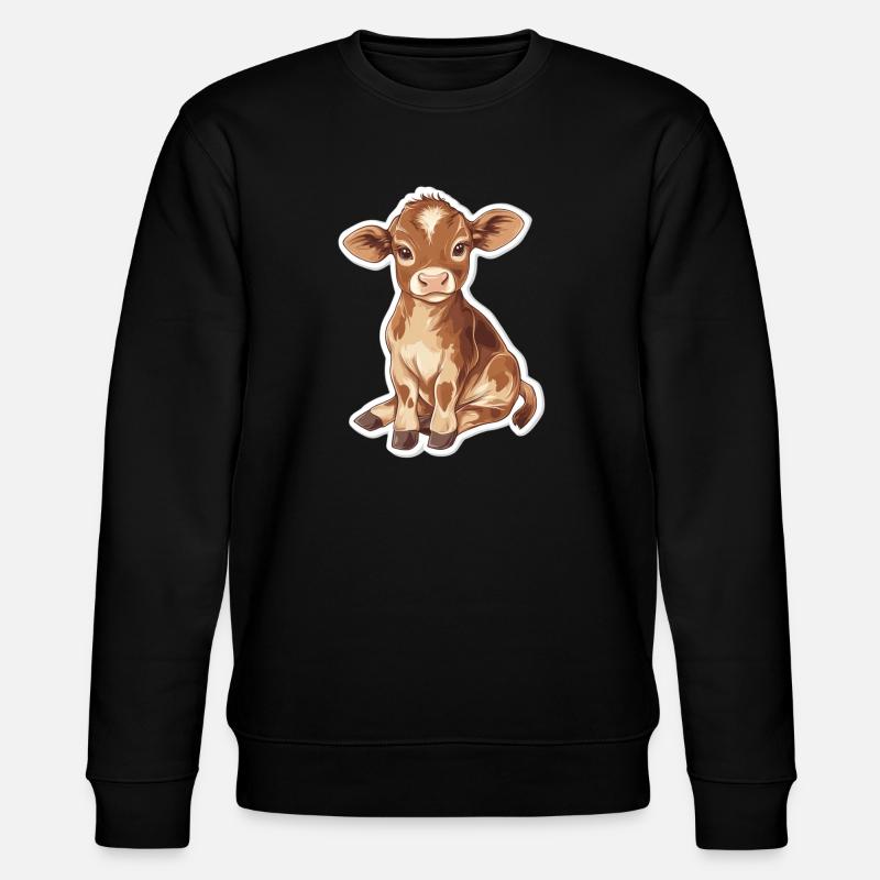 Kuh - Stanley/Stella Unisex Bio-Sweatshirt CHANGER  - Schwarz