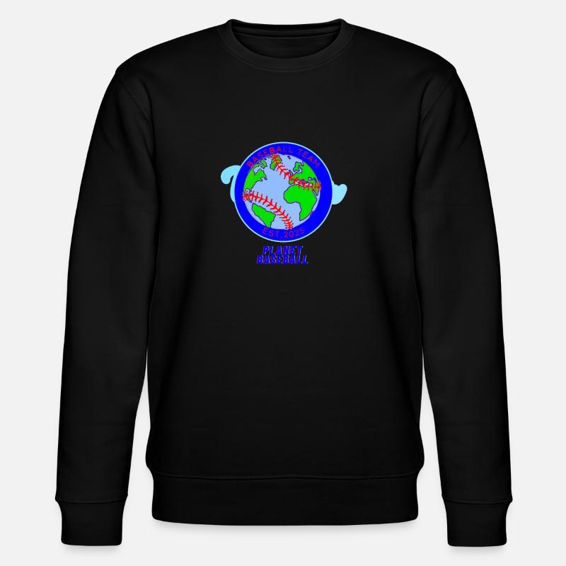 Weltkarte Baseball-Team-Abzeichen - Stanley/Stella Unisex Bio-Sweatshirt CHANGER  - Schwarz