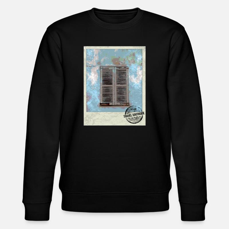 Verwitterte Fenster im Südstil - Stanley/Stella Unisex Bio-Sweatshirt CHANGER - Schwarz