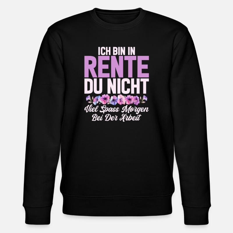 Renterin Oma Großmama Großmutter Großeltern Rente - Stanley/Stella Unisex Bio-Sweatshirt CHANGER  - Schwarz