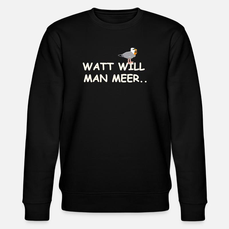 Watt Wandern  - Stanley/Stella Unisex Bio-Sweatshirt CHANGER  - Schwarz