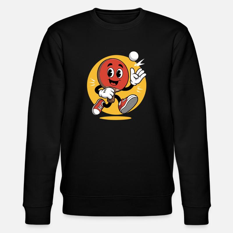 Table Tennis Cartoon Design - Stanley/Stella Unisex Bio-Sweatshirt CHANGER  - Schwarz