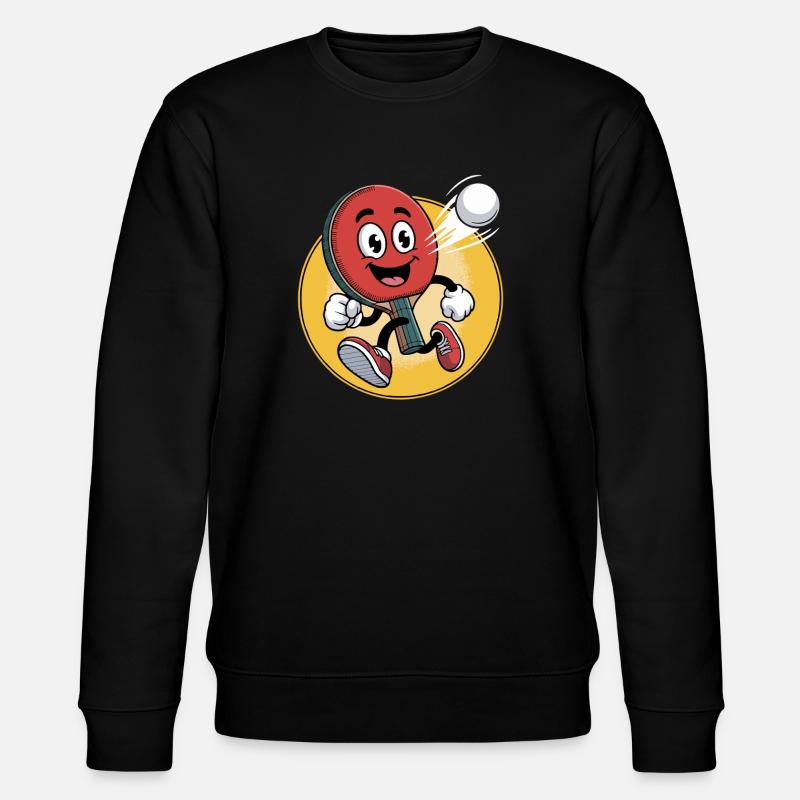 Table Tennis Cartoon Design - Stanley/Stella Unisex Bio-Sweatshirt CHANGER - Schwarz