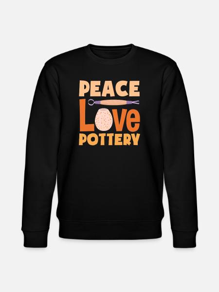 Peace Love Pottery Crafts - Stanley/Stella CHANGER Unisex Organic Sweatshirt - black