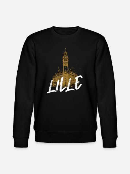 Tour of Old Lille with calligraphy - Stanley/Stella CHANGER Unisex Organic Sweatshirt - black
