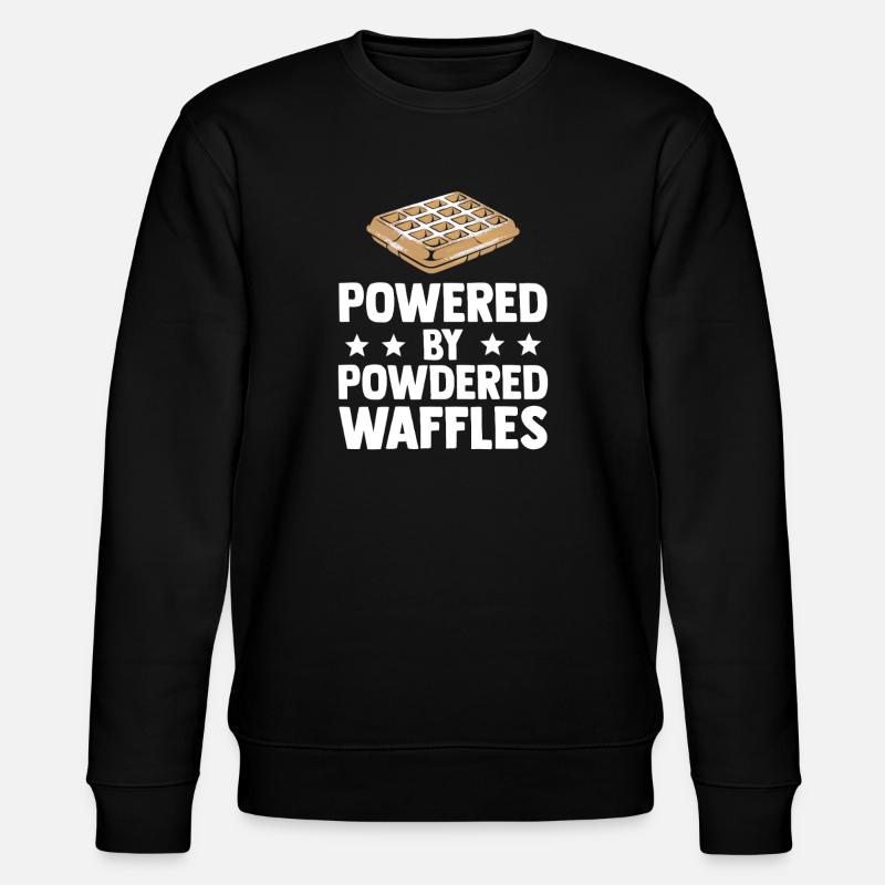 Powered By Powdered Waffles - Stanley/Stella Unisex Bio-Sweatshirt CHANGER - Schwarz