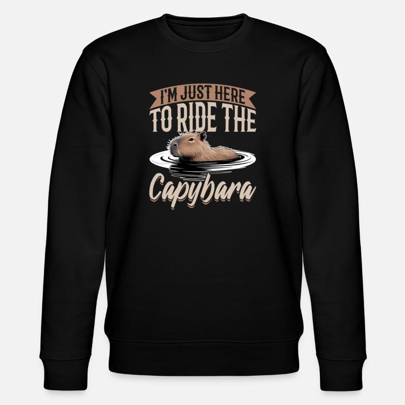 Drôle de Capybara - Sweat bio CHANGER Stanley/Stella Unisexe - noir