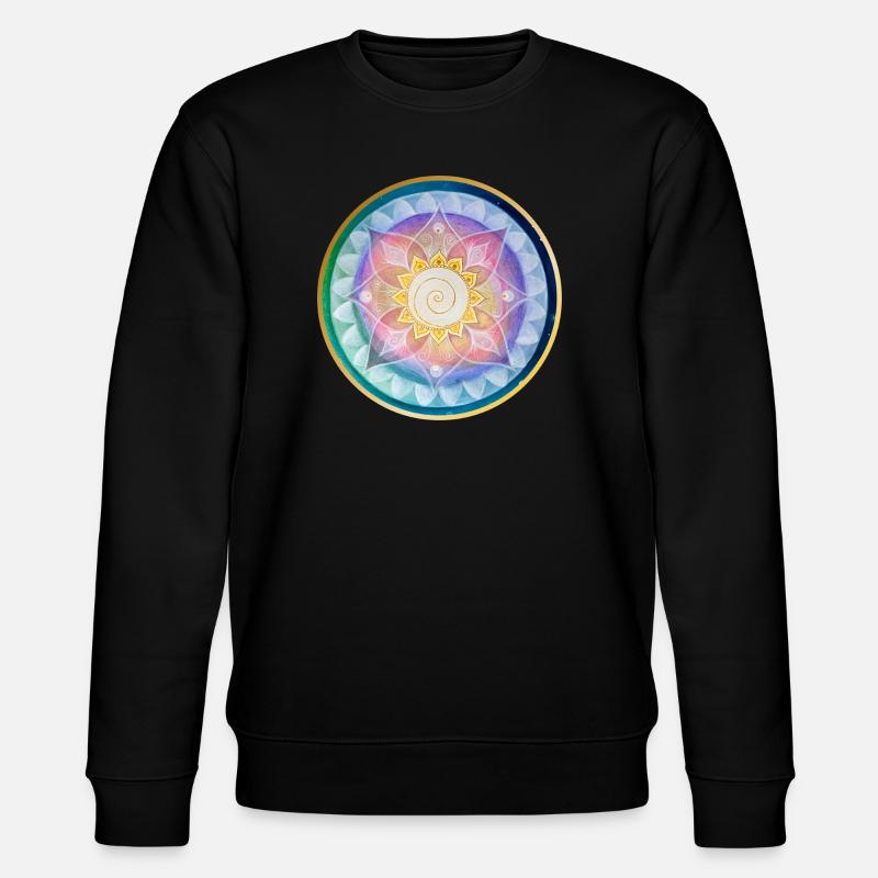 Harmonious mandala meditation design - Stanley/Stella CHANGER Unisex Organic Sweatshirt - black