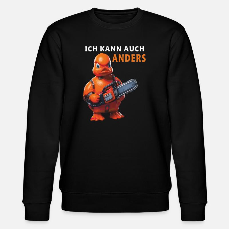 ICH KANN AUCH ANDERS - Stanley/Stella Unisex Bio-Sweatshirt CHANGER  - Schwarz