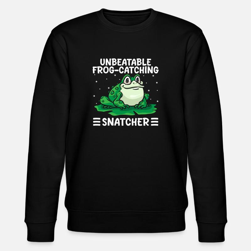 Frog Catcher Unbeatable Frog-Catching Snatcher - Stanley/Stella Unisex Bio-Sweatshirt CHANGER  - Schwarz
