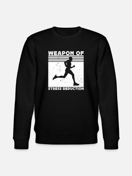 Marathon Runner Weapon Of Stress Running - Stanley/Stella CHANGER Unisex Organic Sweatshirt - black