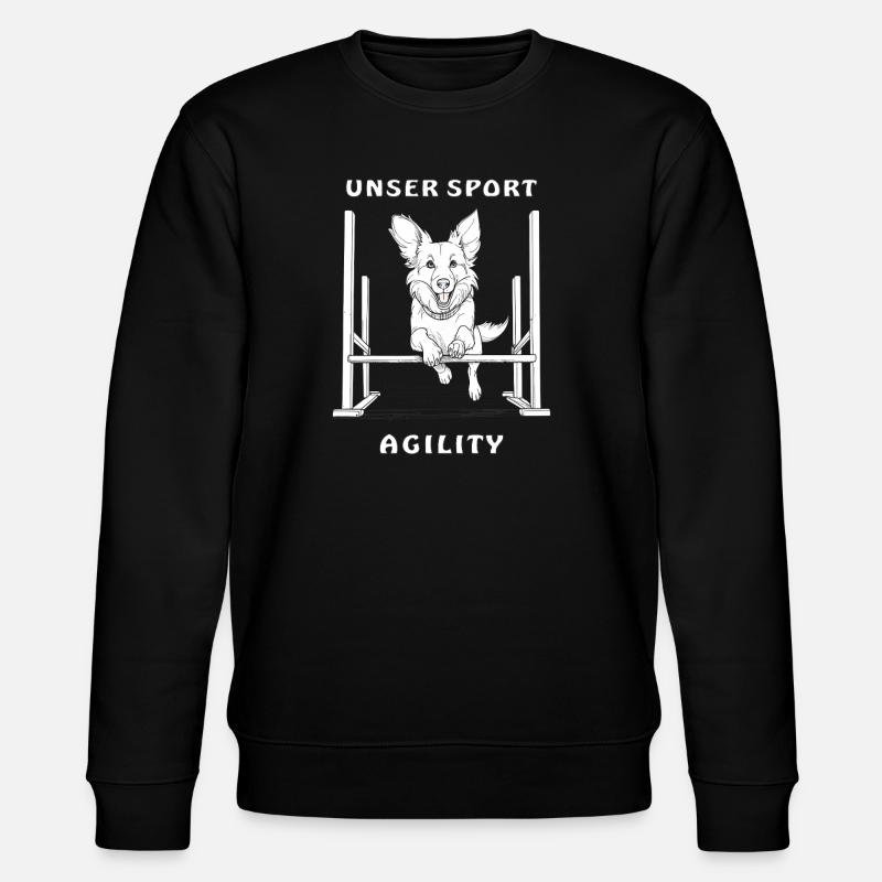 HUND UNSER SPORT AGILITY - Stanley/Stella Unisex Bio-Sweatshirt CHANGER - Schwarz