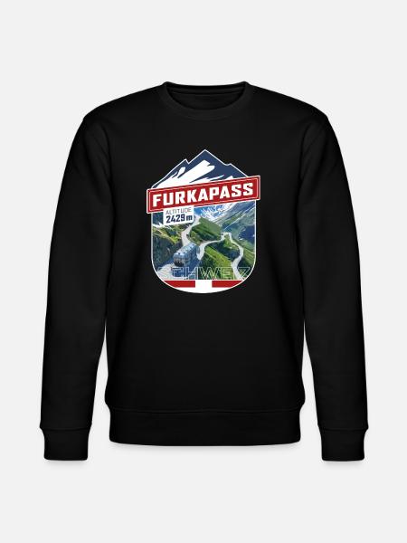 Sticker_CH_Furka - Stanley/Stella CHANGER Unisex Organic Sweatshirt - black