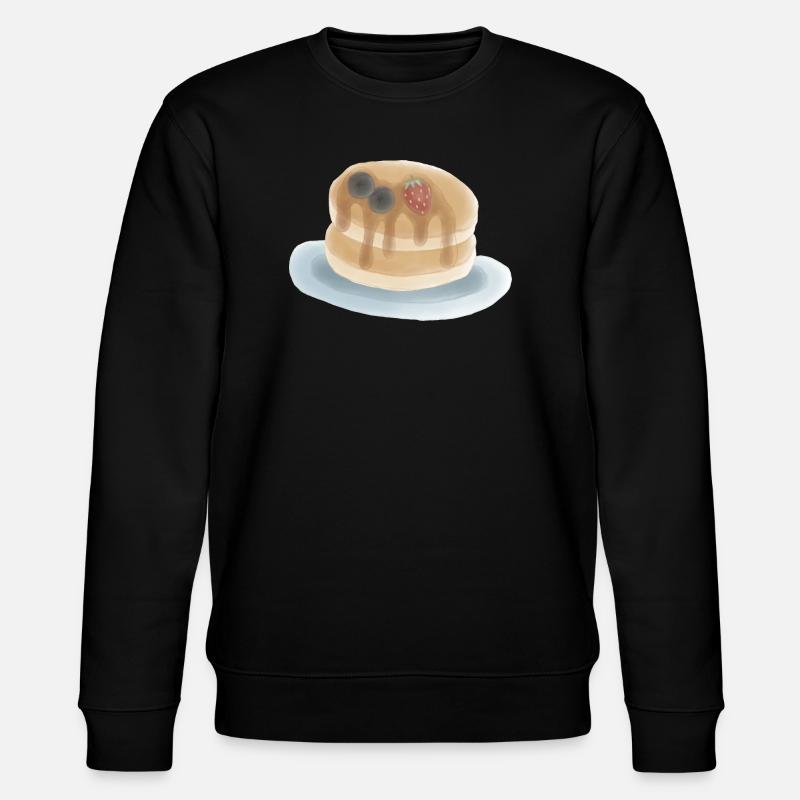 Süße Beeren Pfannkuchen Illustration - Stanley/Stella Unisex Bio-Sweatshirt CHANGER - Schwarz