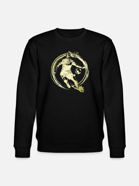 Female Soccer Player Silhouette - Stanley/Stella CHANGER Unisex Organic Sweatshirt - black
