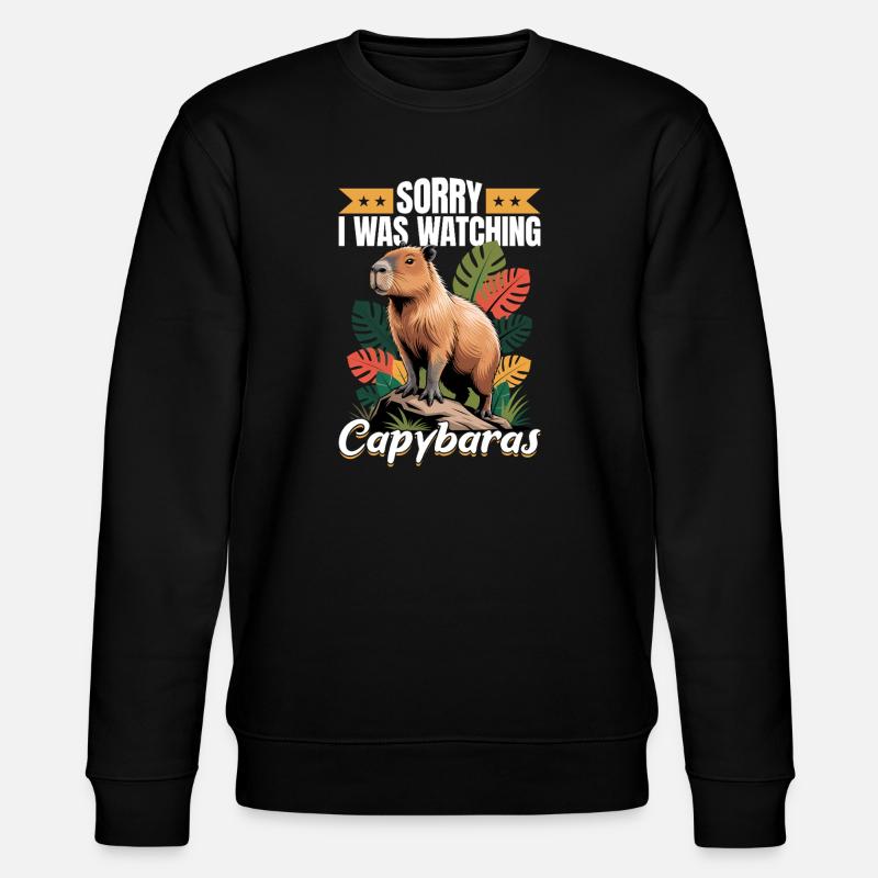 Funny aesthetic Kawaii Capybara - Stanley/Stella Unisex Bio-Sweatshirt CHANGER  - Schwarz