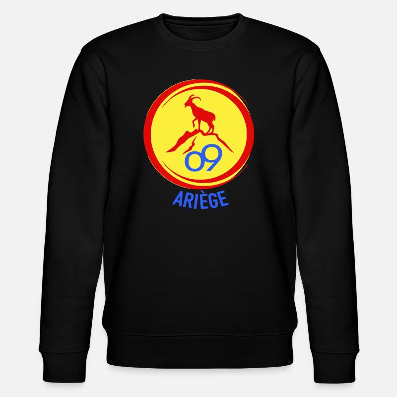 Alpensteinbock Ariège 09 - Stanley/Stella Unisex Bio-Sweatshirt CHANGER  - Schwarz