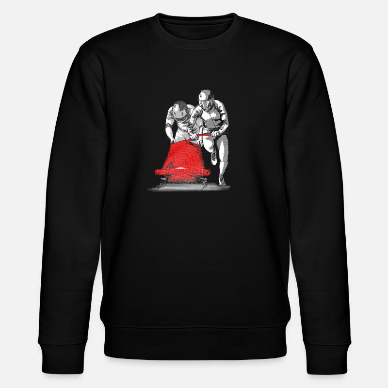 Bobsledder pushing at the start - Stanley/Stella CHANGER Unisex Organic Sweatshirt - black