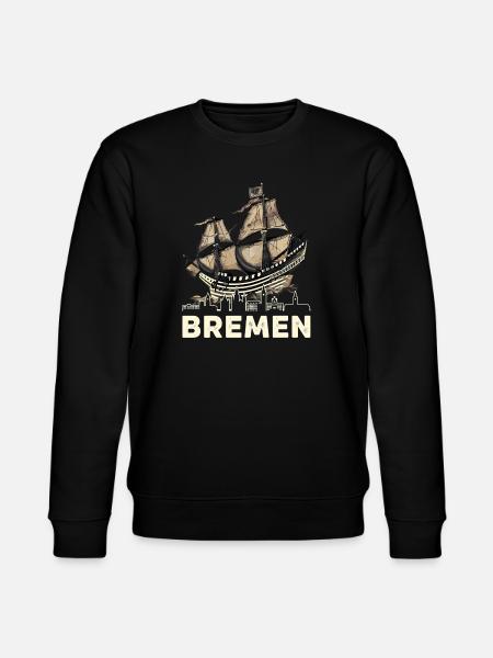Historic Bremen Hanseatic Cog - Stanley/Stella CHANGER Unisex Organic Sweatshirt - black