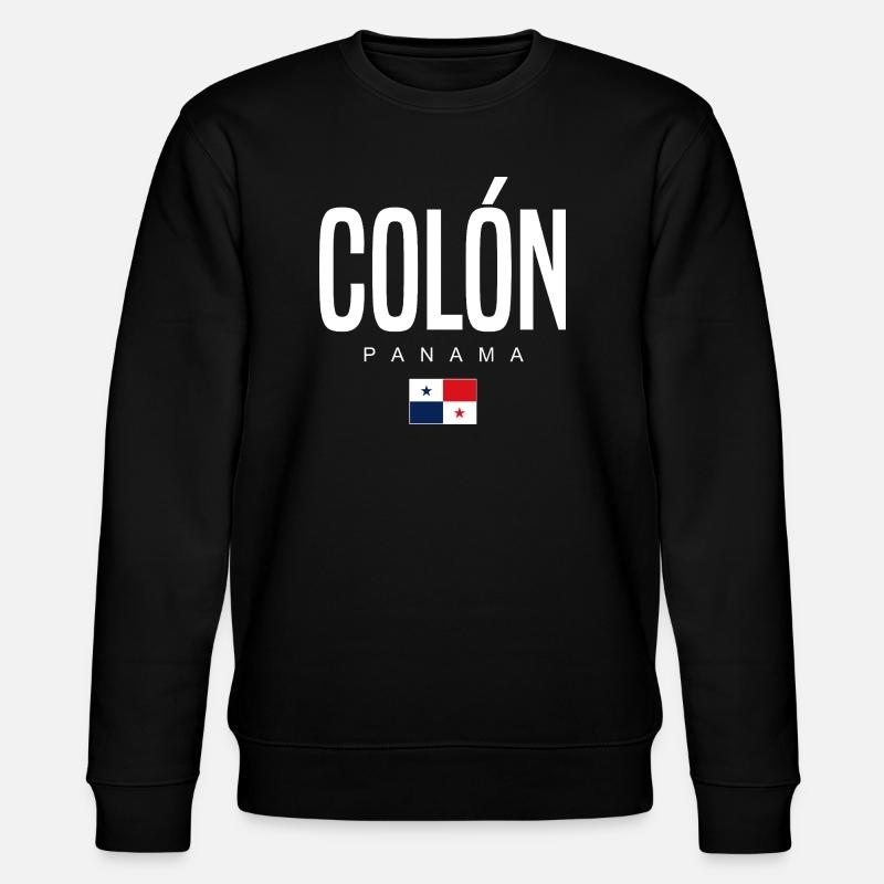Colón Panama Panamaer - Stanley/Stella Unisex Bio-Sweatshirt CHANGER  - Schwarz