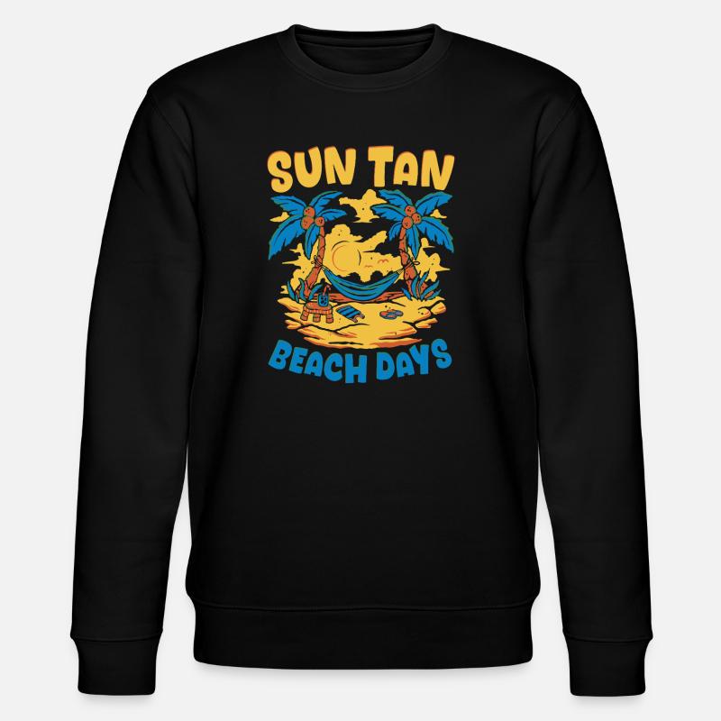 Été graphique fleur soleil plage vacances - Sweat bio CHANGER Stanley/Stella Unisexe - noir