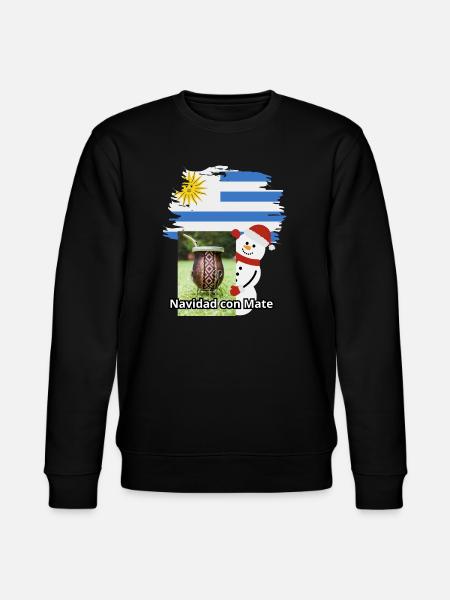 Christmas Celebration with Mate and Snowman - Stanley/Stella CHANGER Unisex Organic Sweatshirt - black