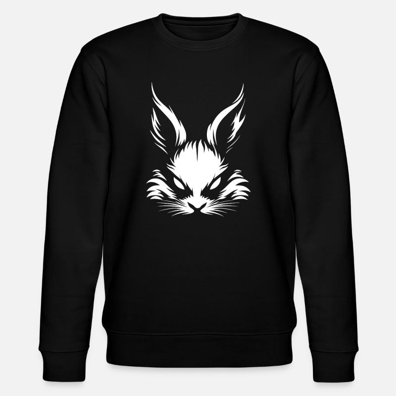 bad rabbit knows :) - Stanley/Stella CHANGER Unisex Organic Sweatshirt - black