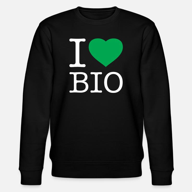 I love Bio - Stanley/Stella Unisex Bio-Sweatshirt CHANGER  - Schwarz