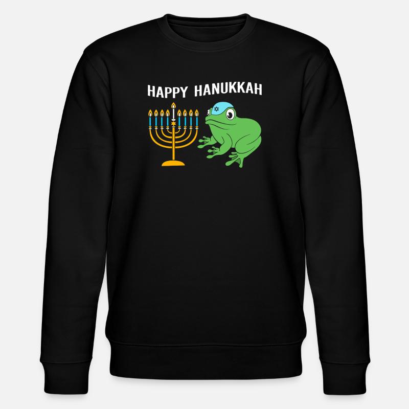Hanoukka Hanoukka Hanoukka Grenouille - Sweat bio CHANGER Stanley/Stella Unisexe - noir