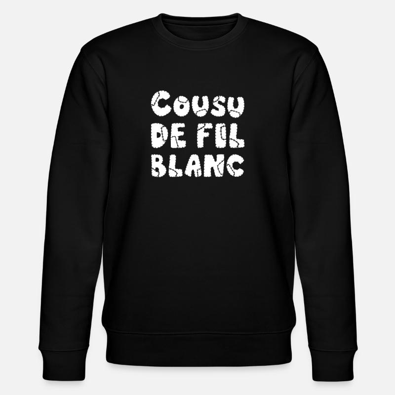 SEWN WITH WHITE THREAD! - Stanley/Stella CHANGER Unisex Organic Sweatshirt - black