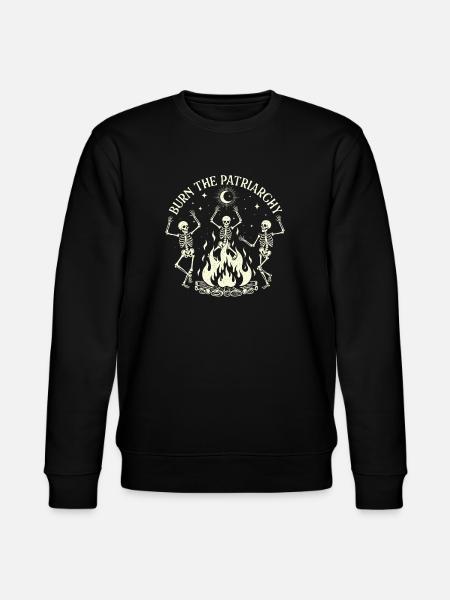Burn The Patriarchy Spooky Halloween Feminist - Stanley/Stella CHANGER Unisex Organic Sweatshirt - black