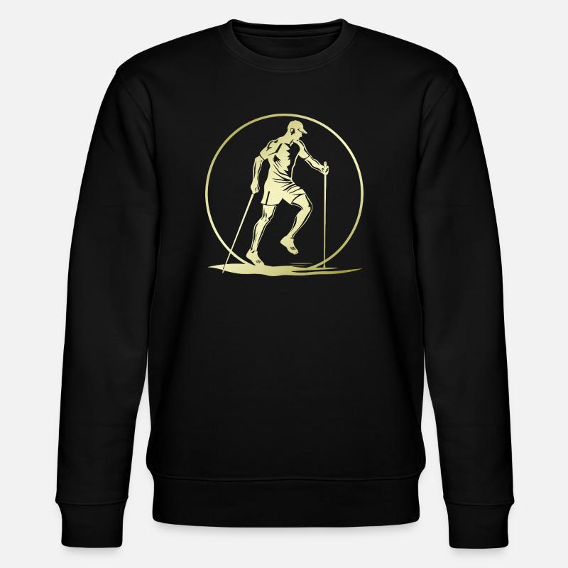 Nordic Walking Silhouette - Stanley/Stella Unisex Bio-Sweatshirt CHANGER  - Schwarz