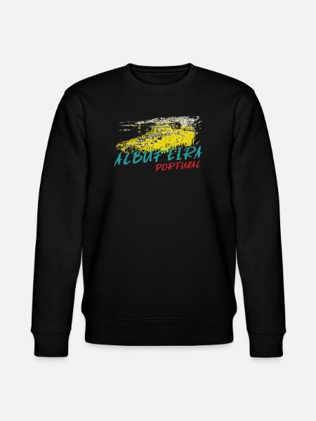 Illustration Albufeira Praia dos Barcos - Stanley/Stella CHANGER Unisex Organic Sweatshirt - black