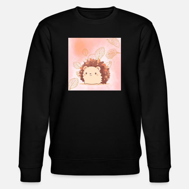 süßer Igel - Stanley/Stella Unisex Bio-Sweatshirt CHANGER  - Schwarz
