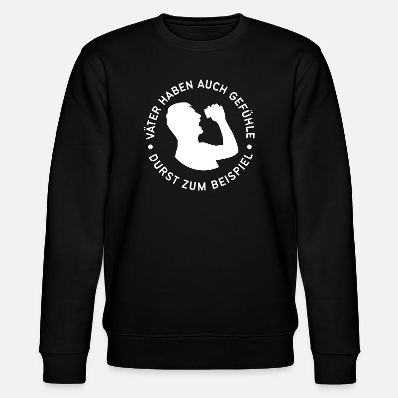 Vater Durst Spruch Kreis - Stanley/Stella Unisex Bio-Sweatshirt CHANGER  - Schwarz