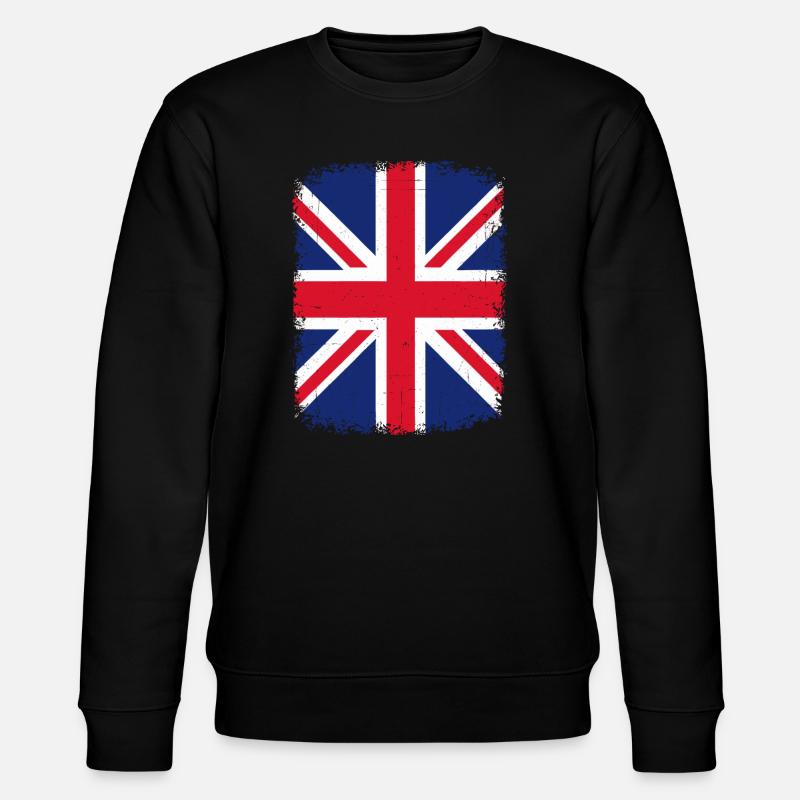 Graphique de l’Union Jack en détresse - Sweat bio CHANGER Stanley/Stella Unisexe - noir