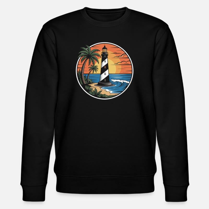 Phare et coucher de soleil - Sweat bio CHANGER Stanley/Stella Unisexe - noir