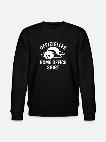 Panda - Skjorte til hjemmekontoret - Gave - Stanley/Stella økologisk unisex-sweatshirt CHANGER  - sort