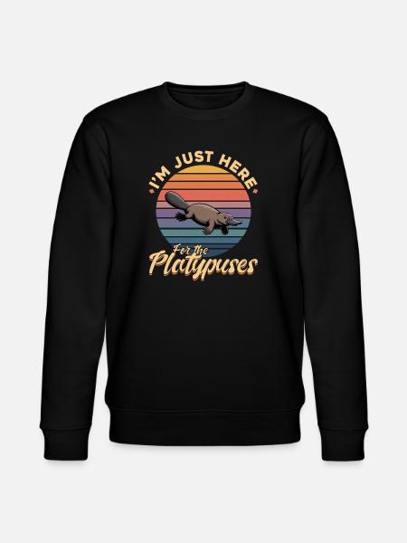 Funny aesthetic Kawaii Platypus - Stanley/Stella CHANGER Unisex Organic Sweatshirt - black