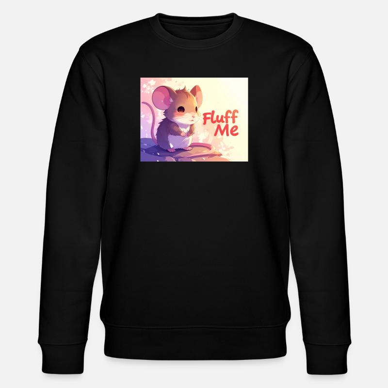 Maus Fluff me - Stanley/Stella Unisex Bio-Sweatshirt CHANGER  - Schwarz