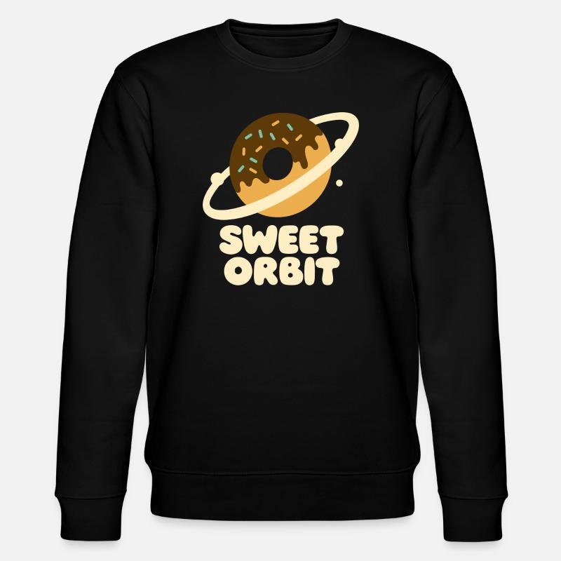 Süßer Orbit Donutplanet - Stanley/Stella Unisex Bio-Sweatshirt CHANGER  - Schwarz